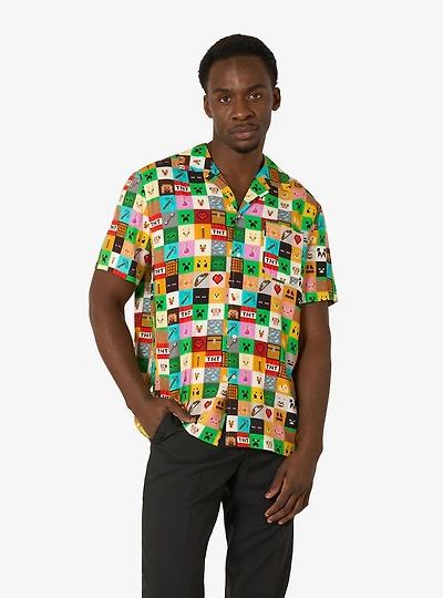 Minecraft Pixel Perfect Button-Up Shirt