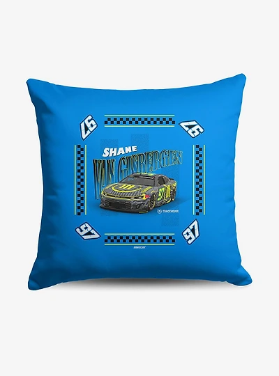 NASCAR Shane Van Gisbergen Whimsical Checks Throw Pillow