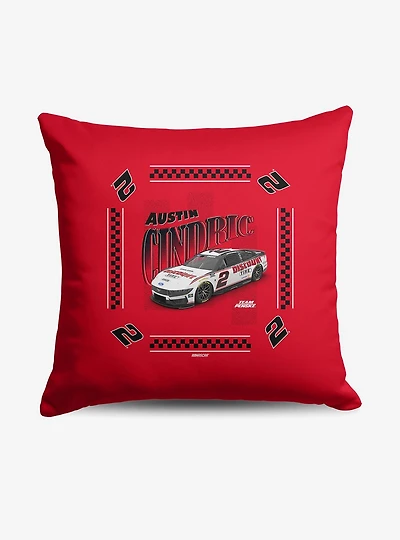 NASCAR Austin Cindric Whimsical Checks Throw Pillow