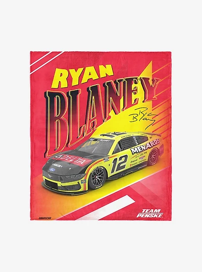 NASCAR Ryan Blaney Comet Car Silk Touch Throw Blanket