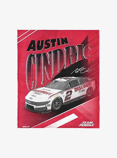 NASCAR Austin Cindric Comet Car Silk Touch Throw Blanket