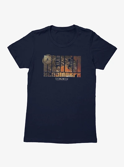 Alien Xenomorph Text Fill Womens T-Shirt