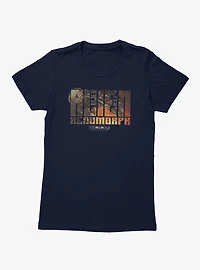 Alien Xenomorph Text Fill Womens T-Shirt