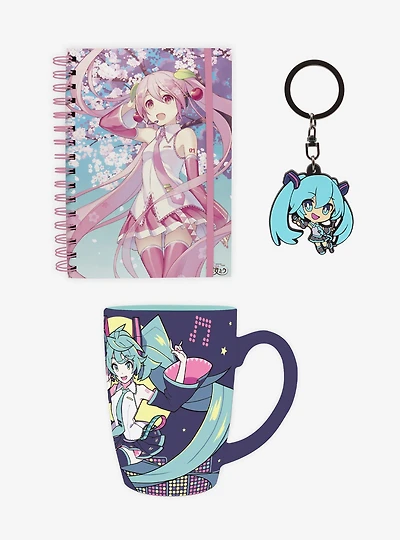 Hatsune Miku Mug Notebook and Keychain Bundle