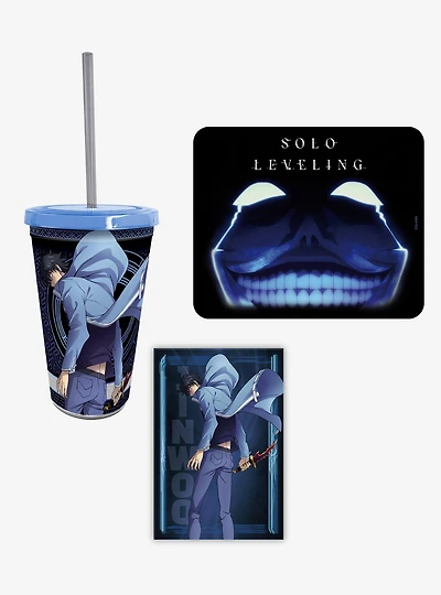 Solo Leveling Mousepad Tumbler & Magnet Bundle