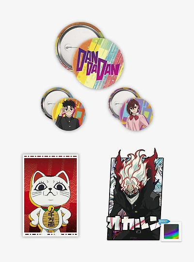 Dan Da Dan Badge Pack Sticker & Magnet Bundle