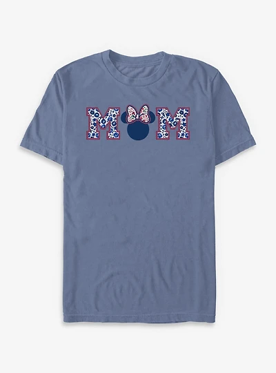 Disney Minnie Mouse Mom Collegiate Flower Print Garment-Dyed T-Shirt