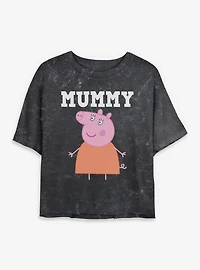 Peppa Pig Mummy Mineral Wash Womens Crop T-Shirt