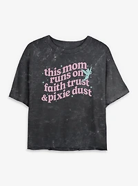 Disney Tinker Bell Mom Pixie Dust Mineral Wash Womens Crop T-Shirt
