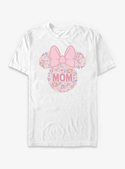 Disney Minnie Mouse Mom Floral Head T-Shirt
