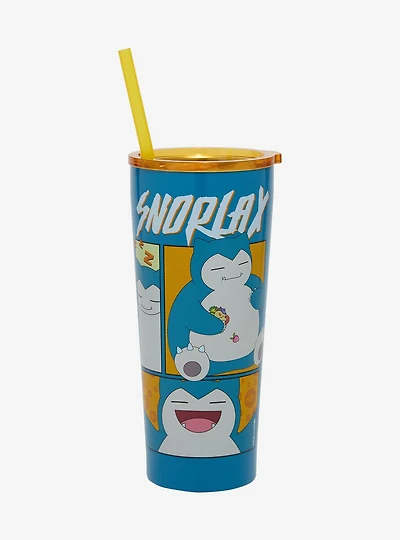 Pokémon Snorlax Multi-Portrait Travel Straw Tumbler