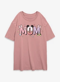 Disney Mickey Mouse & Minnie Mom Outfit Fill Womens Oversized T-Shirt