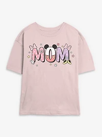 Disney Mickey Mouse & Minnie Mom Outfit Fill Womens Skimmer T-Shirt
