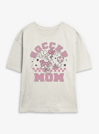 Disney Minnie Mouse Soccer Mom Womens Skimmer T-Shirt
