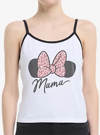 Disney Minnie Mouse Mama Leopard Bow Womens Cami