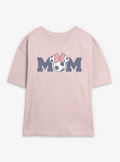 Disney Minnie Mouse Soccer Ball Mom Womens Skimmer T-Shirt