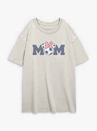 Disney Minnie Mouse Soccer Ball Mom Womens Oversized T-Shirt