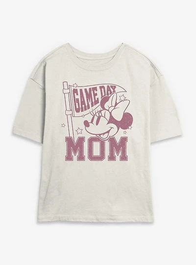 Disney Minnie Mouse Game Day Mom Womens Skimmer T-Shirt