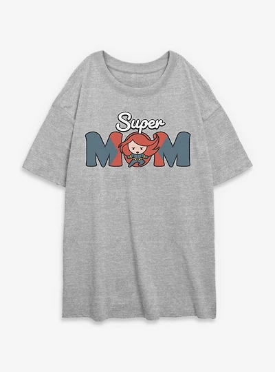 Marvel Black Widow Kawaii Super Mom Womens Oversized T-Shirt