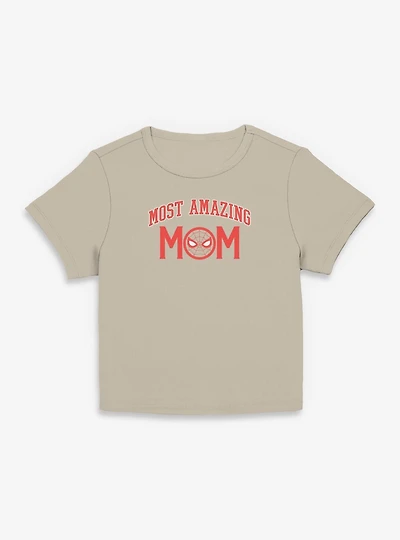 Marvel Spider-Man Most Amazing Mom Collegiate Women Baby T-Shirt