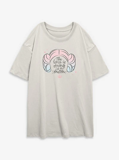 Star Wars The Force Is Strong With This Mom Womens Oversized T-Shirt