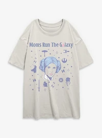 Star Wars Moms Run The Galaxy Womens Oversized T-Shirt