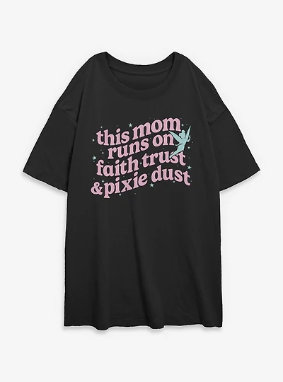Disney Tinker Bell Mom Pixie Dust Womens Oversized T-Shirt