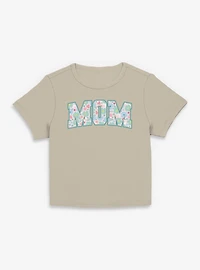 Disney Minnie Mouse Mom Collegiate Floral Print Women Baby T-Shirt