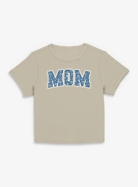 Disney Minnie Mouse Mom Collegiate Flower Pattern Women Baby T-Shirt