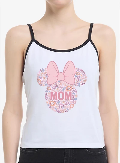 Disney Minnie Mouse Mom Floral Head Womens Cami