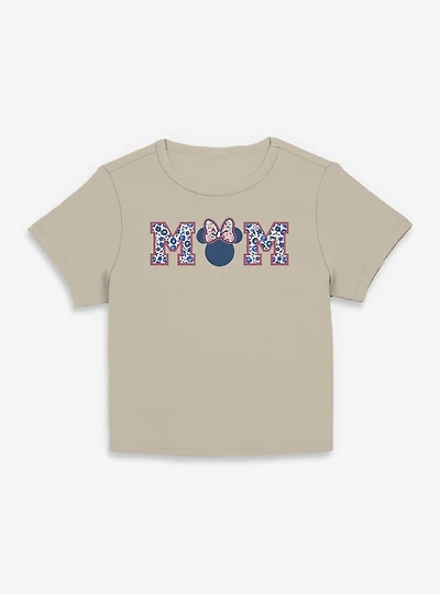 Disney Minnie Mouse Mom Collegiate Flower Print Women Baby T-Shirt