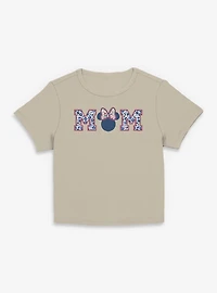 Disney Minnie Mouse Mom Collegiate Flower Print Women Baby T-Shirt