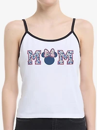 Disney Minnie Mouse Mom Collegiate Flower Print Womens Cami