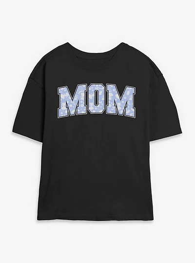 Disney Princesses Mom Icons Pattern Collegiate Womens Skimmer T-Shirt