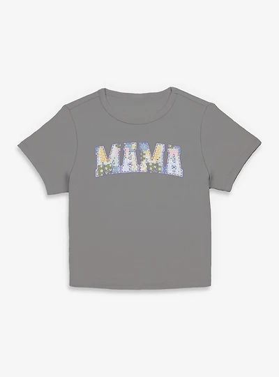 Disney Princesses Mama Patchwork Fill Collegiate Women Baby T-Shirt