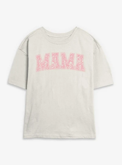 Disney Princesses Mama Icons Pattern Collegiate Womens Skimmer T-Shirt