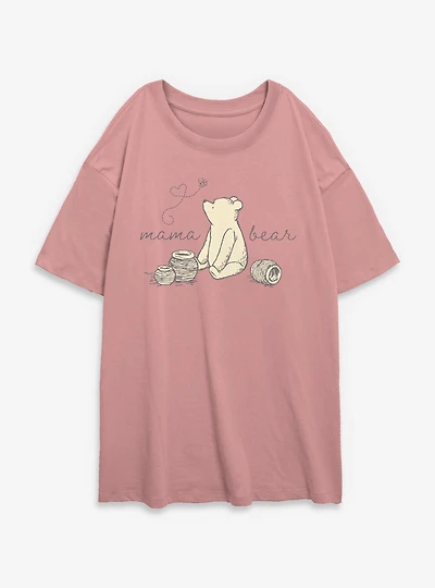 Disney Winnie The Pooh Mama Bear Sweet Womens Oversized T-Shirt