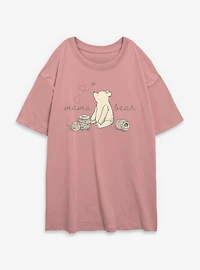 Disney Winnie The Pooh Mama Bear Sweet Womens Oversized T-Shirt