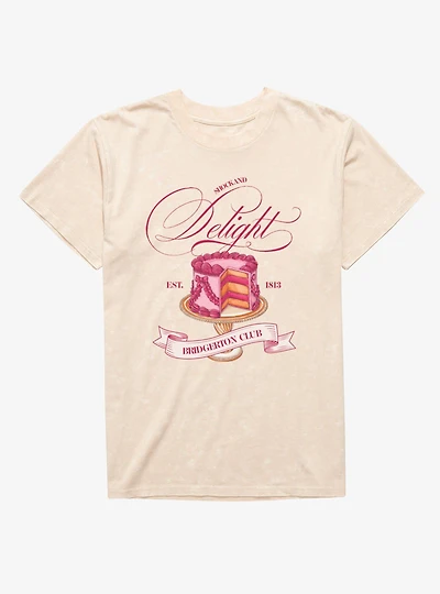Bridgerton Club Shockand Delight Cake Mineral Wash T-Shirt