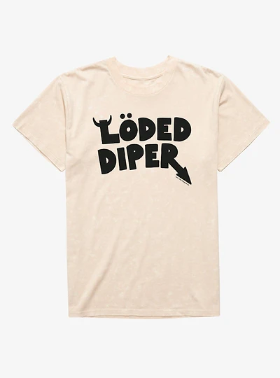 Diary Of A Wimpy Kid Loded Diper Band Logo Mineral Wash T-Shirt
