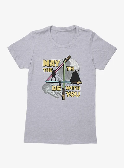 Star Wars May The 4th Be With You Lightsaber 4 Silhouettes Womens T-Shirt