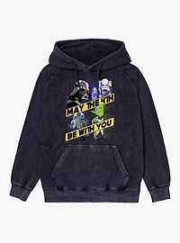 Star Wars May The 4th Be With You Diagonal Banner Mineral Wash Hoodie