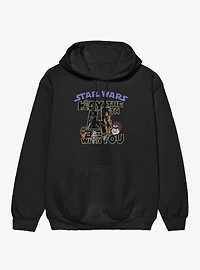 Star Wars May The 4th Be With You Character Text Fill Pattern Hoodie
