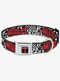 Disney Pixar Cars Lightning McQueen Racing Collage Seatbelt Buckle Dog Collar