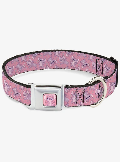 Disney Lilo & Stitch Angel Poses Scattered Seatbelt Buckle Dog Collar