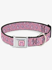 Disney Lilo & Stitch Angel Poses Scattered Seatbelt Buckle Dog Collar