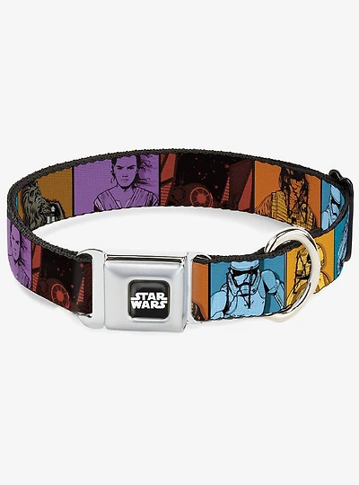 Star Wars The Force Awakens Character and Icons Seatbelt Buckle Dog Collar