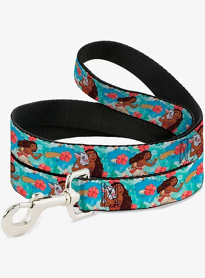 Disney Moana Poses and Pua Flowers Dog Leash