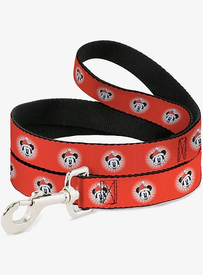 Disney Christmas Holiday Mickey Mouse Face Starburst Dog Leash