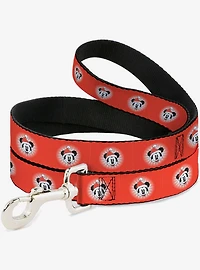 Disney Christmas Holiday Mickey Mouse Face Starburst Dog Leash